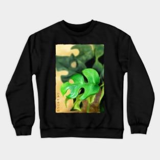 Mini Monstera - Black Crewneck Sweatshirt